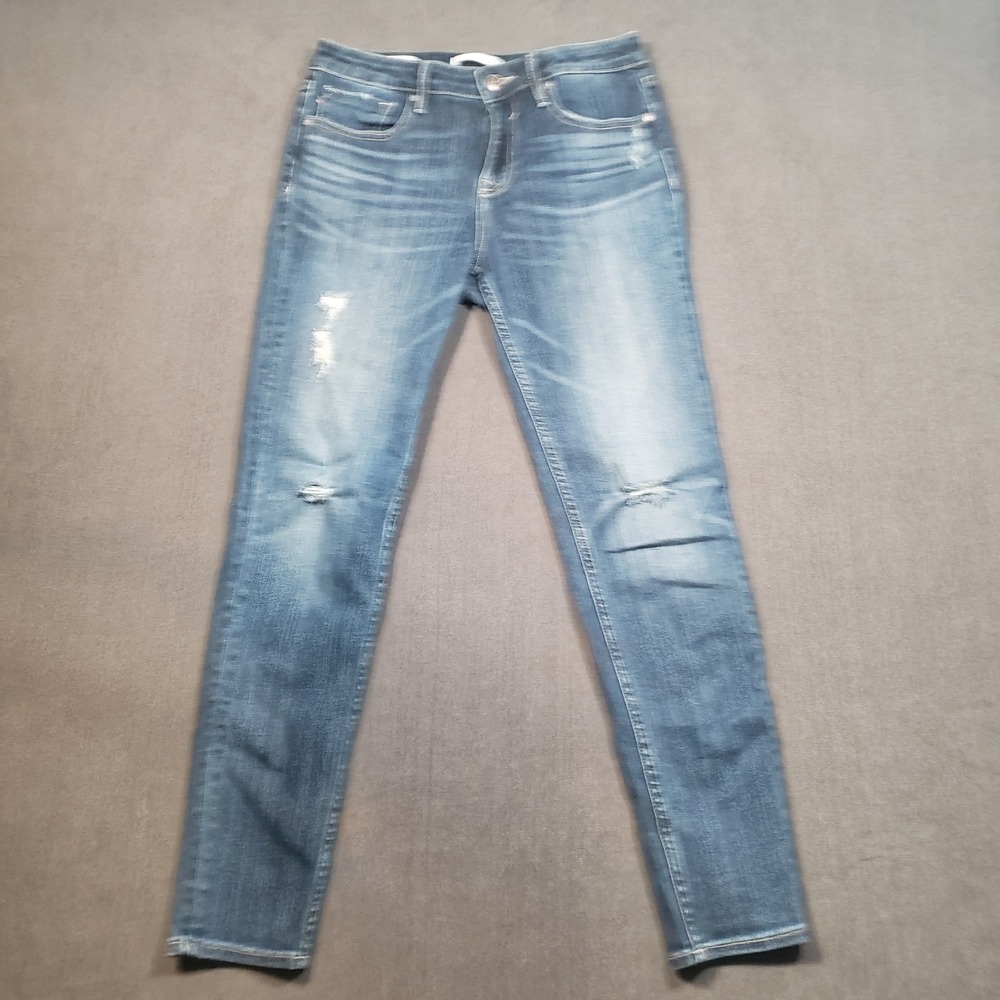 Vigoss Marley Skinny Jeans Womens 28 Blue Distressed Stretch Denim Pants